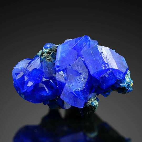 Luster Electric Blue CHALCANTHITE like Azurite on Matrix from POLAND