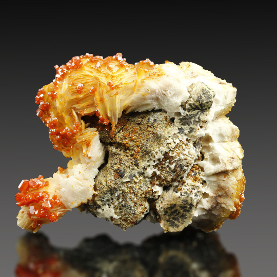 Perfect! VANADINITE on Baryte, Extraordinary Specimen, Morocco