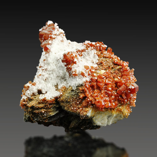 Perfect! VANADINITE on Baryte, Extraordinary Specimen, Morocco