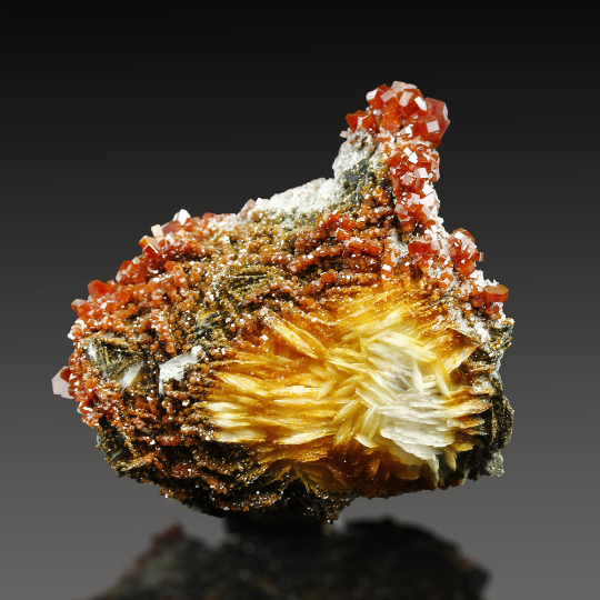 Perfect! VANADINITE on Baryte, Extraordinary Specimen, Morocco