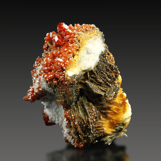 Perfect! VANADINITE on Baryte, Extraordinary Specimen, Morocco