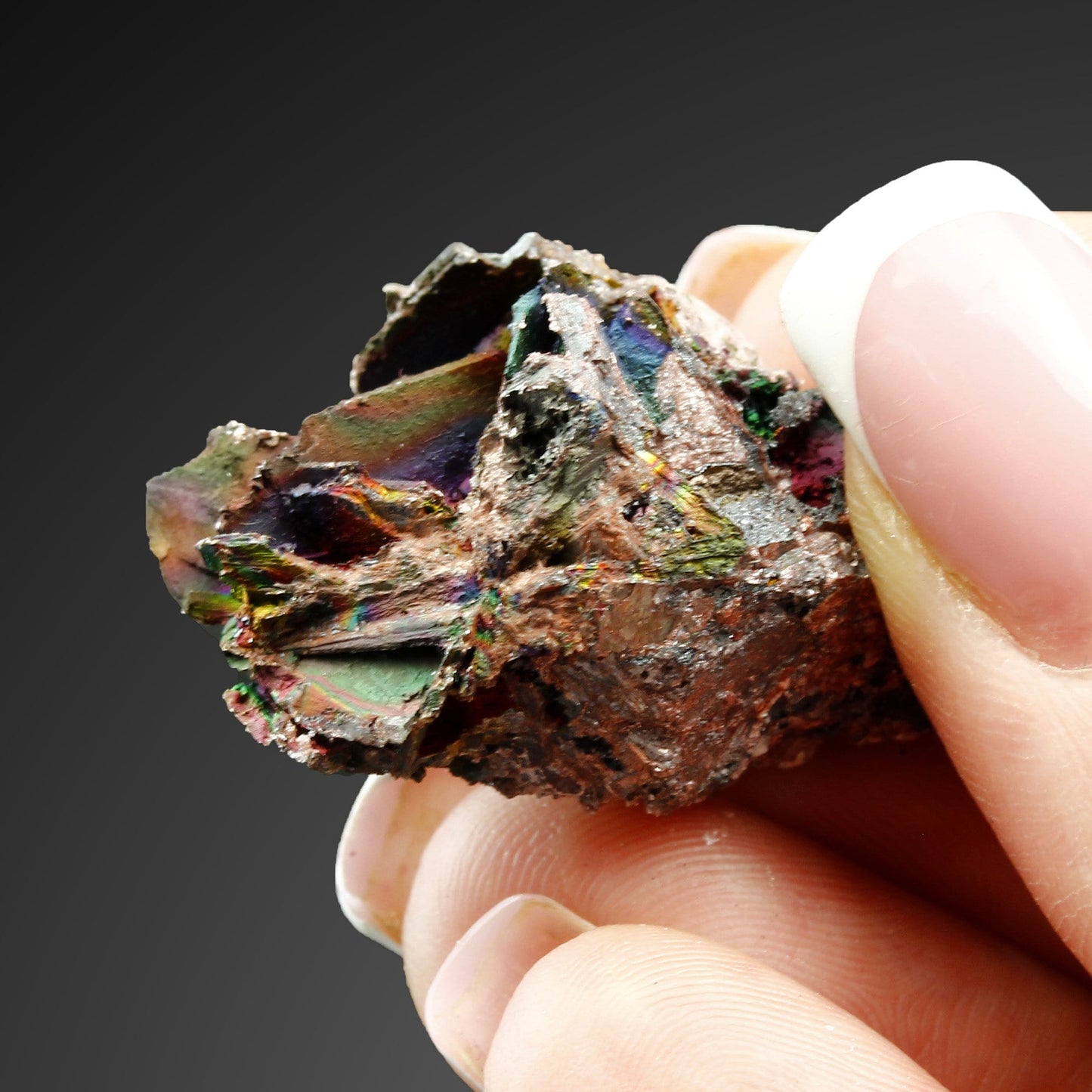 Skittles Pocket! Rainbow! HEMATITE var. TURGITE Graves Mountain Usa A-22