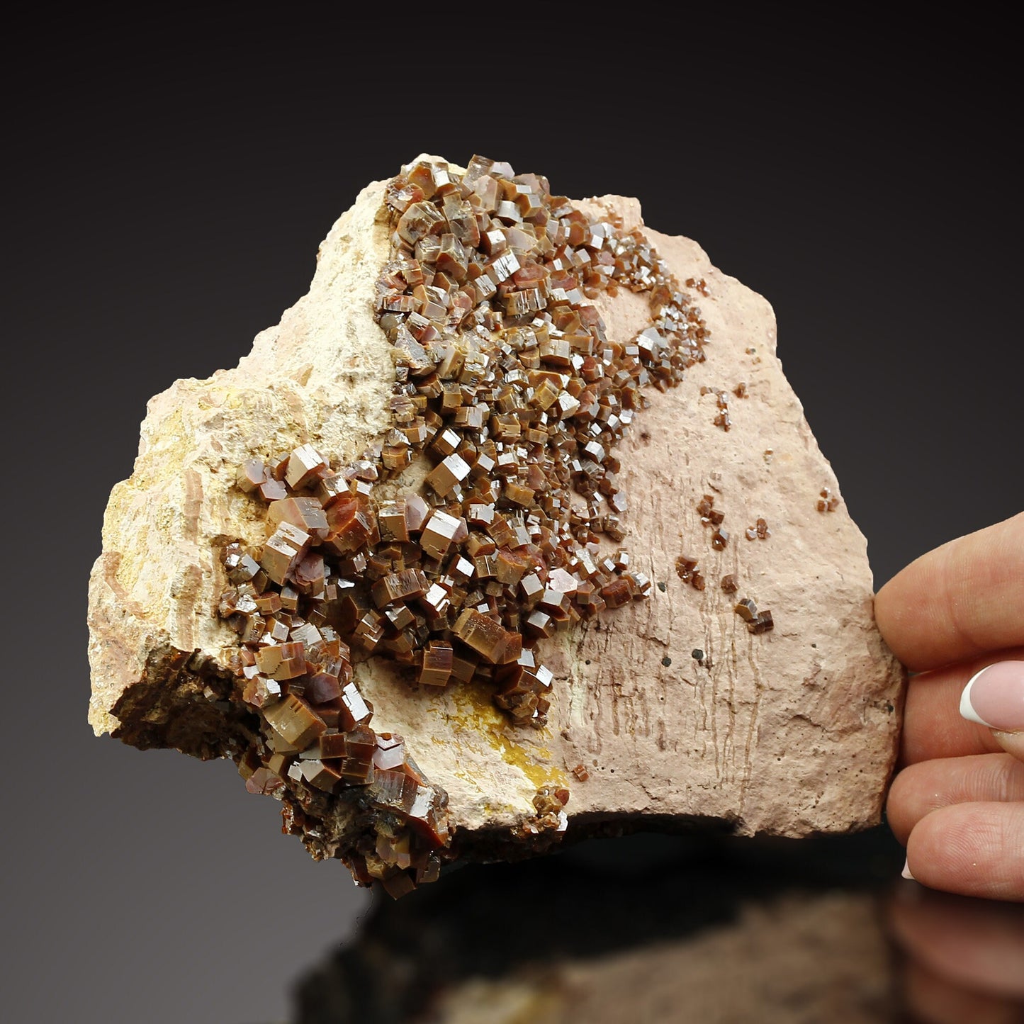 Perfect! VANADINITE on Baryte, Extraordinary Specimen, Morocco