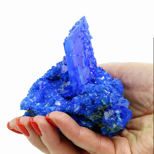 Luster Electric Blue CHALCANTHITE like Azurite on Matrix from POLAND