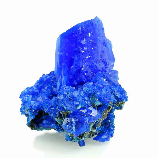 Luster Electric Blue CHALCANTHITE like Azurite on Matrix from POLAND